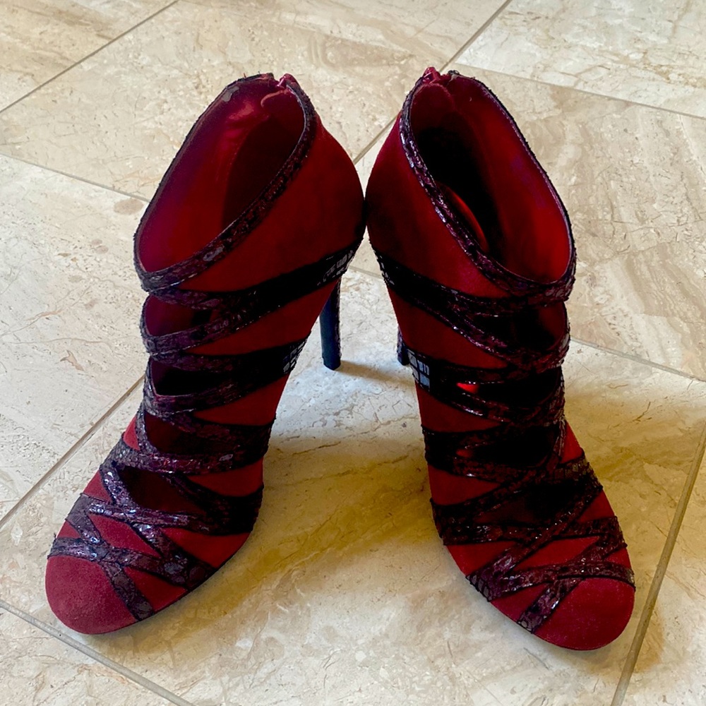 Carlos by Carlos Santana, Burgundy, 4.25 inch Shoe Boot